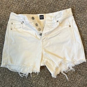 Denim white shorts